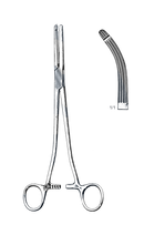 Heaney-Ballantine Hysterectomy Forceps, Longitudinally Serraterd, Curved 8 1/4" (21 cm) - Garana Industries
