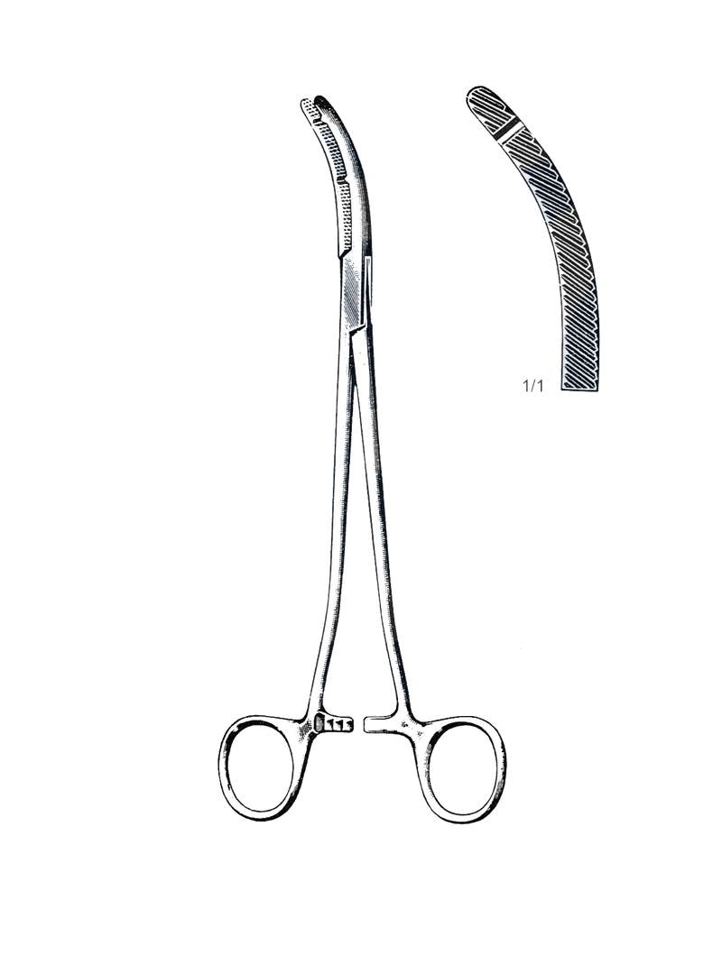 Heaney Hysterectomy Forceps, Single Groove 8 1/4" (21 cm) - Garana Industries