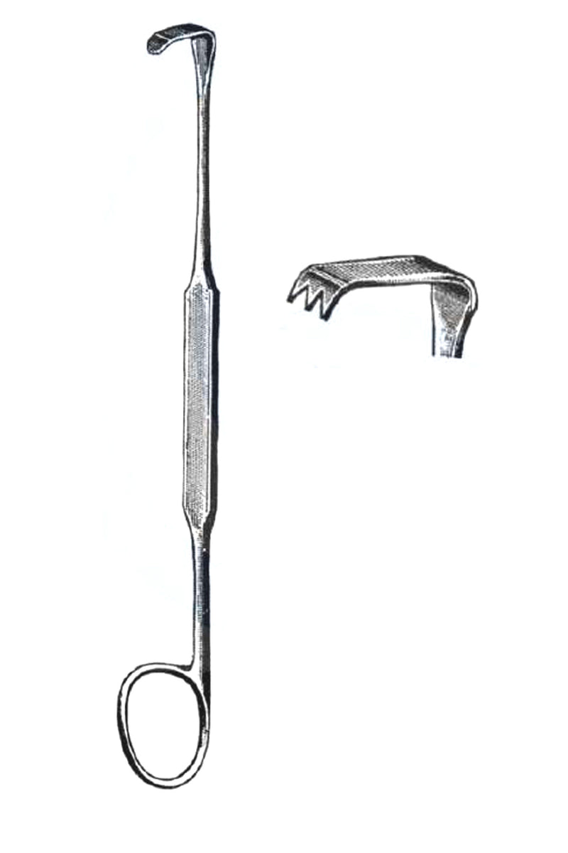 Meyerding Finger Retractor, 7" Toothed Blade