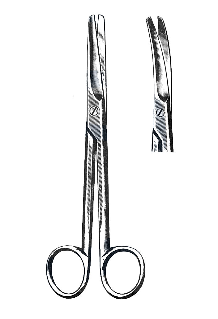 Mayo Dissecting Scissors, Curved, 5 1/2" (14 cm) - Garana Industries