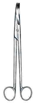 Mayo Dissecting Scissors, Curved, 6 3/4" (17 cm) - Garana Industries
