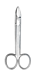 Collar And Crown Scissors, Curved 4" (10 cm) - Garana Industries