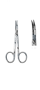 Iris Scissors, Delicate, Curved, Sharp/Sharp 4" (10 cm) - Garana Industries