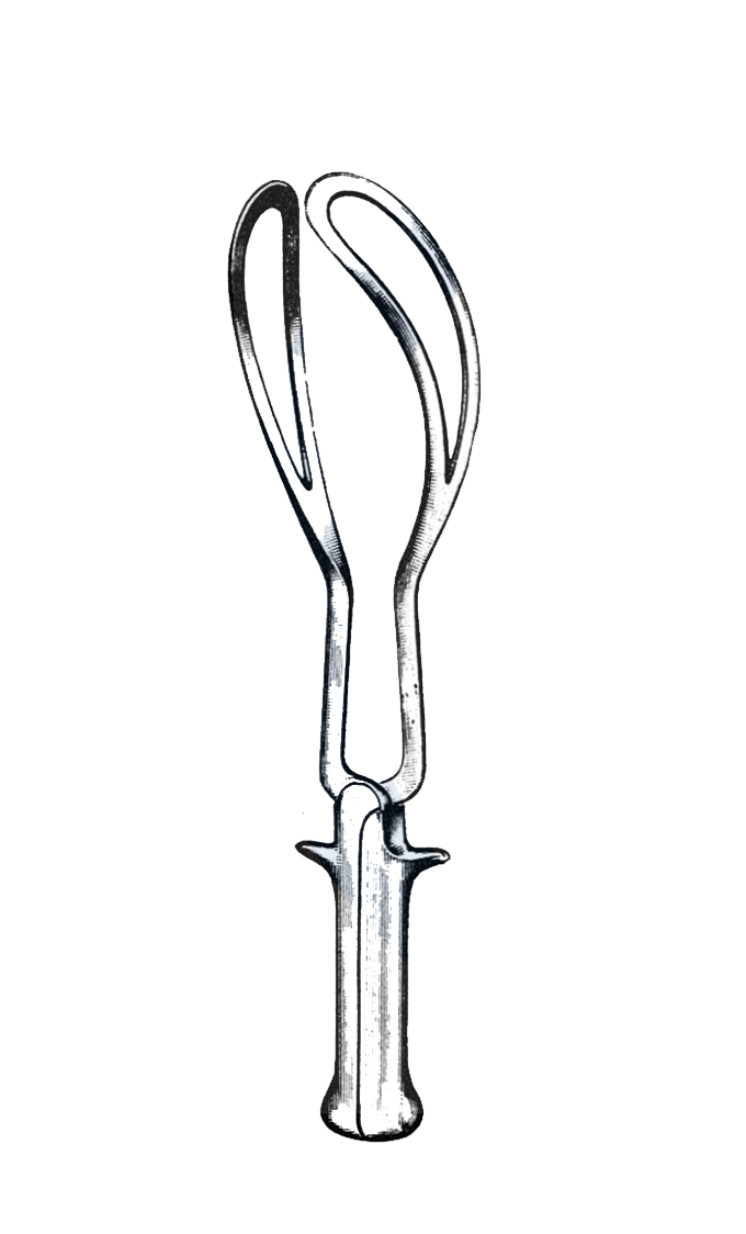 De Lee Obstetrical Forceps, 12" (30 cm) - Garana Industries