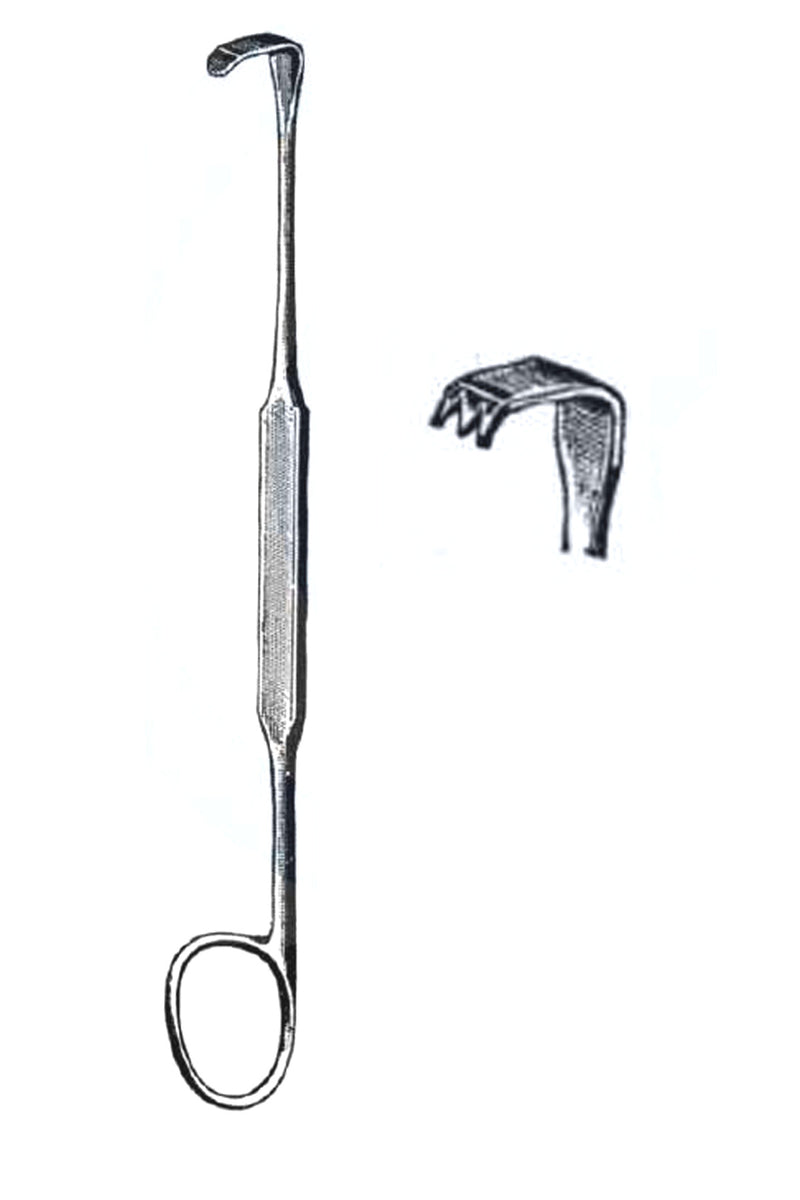 Meyerding Finger Retractor, 7" Toothed Blade