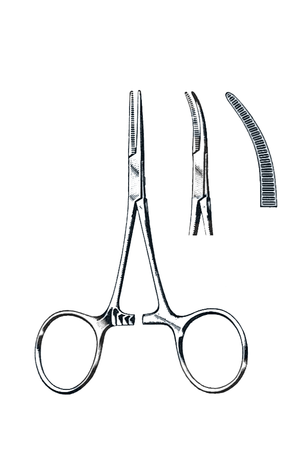 Hartman Mosquito Forceps, Curved 3 1/2" (9 cm) - Garana Industries