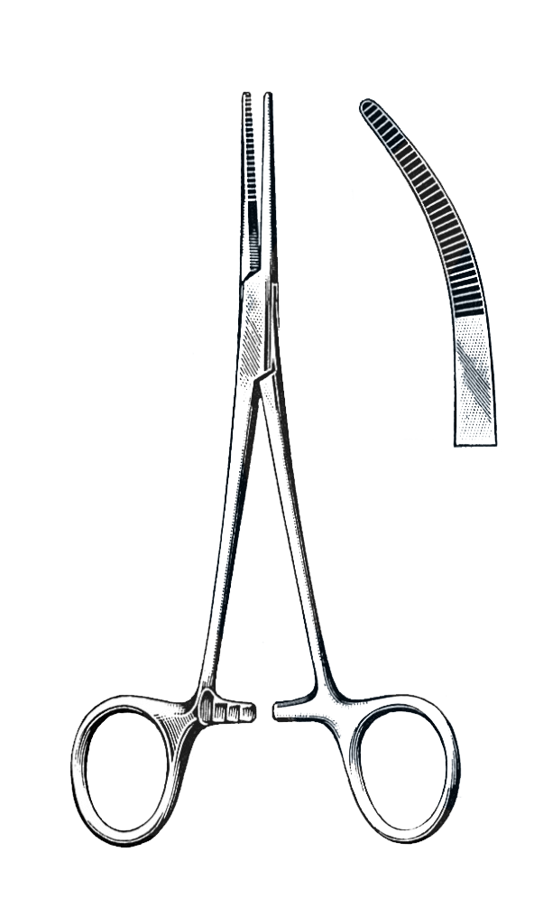 Kelly Forceps Curved 5 1/2" (14 cm) - Garana Industries