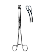 Foerster Sponge Forceps, Smooth, Curved 7" (18 cm) - Garana Industries