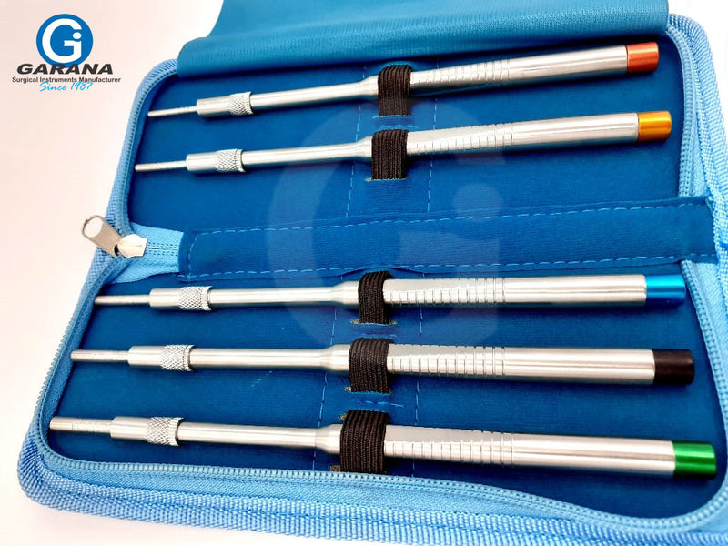Osteotomes with Stoppers Set of 5 Pcs Straight