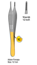 Adson Forceps 1 x 2 Teeth 12.1cm with Gold Plated
