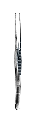 Semkin Forceps, Serrated Tips, 4 3/4" (12 cm) - Garana Industries