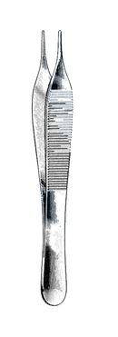 Adson Dressing & Tissue Forceps, Serrated Tips, 4 3/4" (12 cm) - Garana Industries