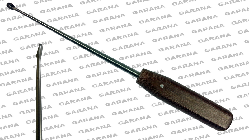 Halle Bone Curette Fiber Handle Backward Straight 5x9 MM BS 0 Orthopedic Surgical Instruments