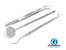 Dental Basic Instruments Set of 3 Pcs (Mirror, Explorer & Tweezer) - Garana Industries