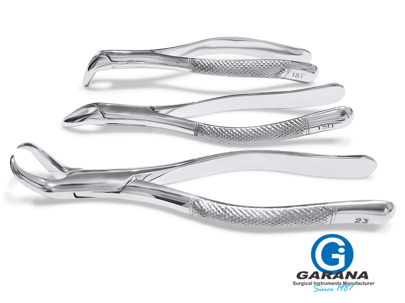 Dental Extracting Forceps Set of 3 Pcs ( # 150, # 151, # 23)