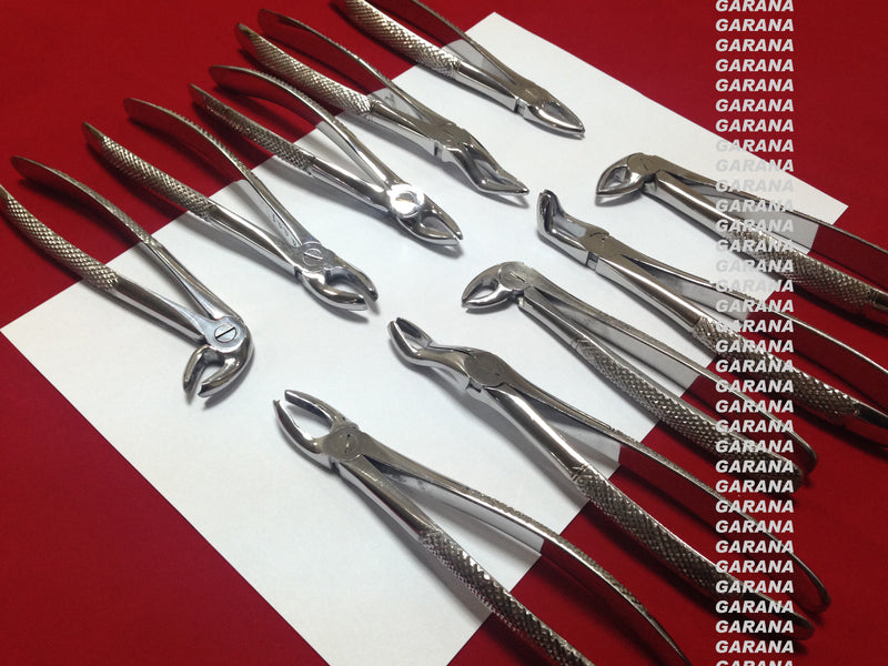 Dental Extracting Forceps Set of 10 Pcs In Kit