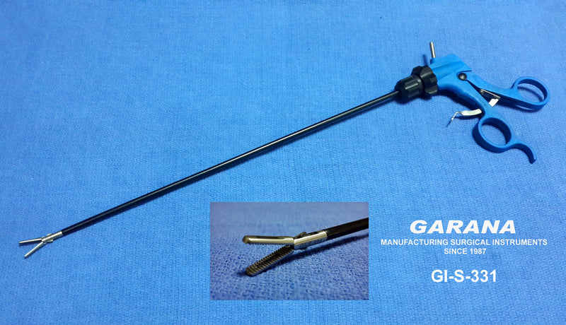 Fenestrated Grasper, 16MM Double Action, Insulated Shaft Size 33CM Monopolar 5MM Ratchet Handle