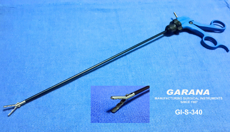 Double Cup Fundus Maxi Grasper 16MM Double Action, Insulated Shaft Size 33CM Monopolar 5MM