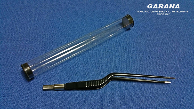 Bayonet European Bipolar Forceps 20 Cm Tip Size 2mm Wide NON STICK Plastic & Reconstructive Bipolar Forceps