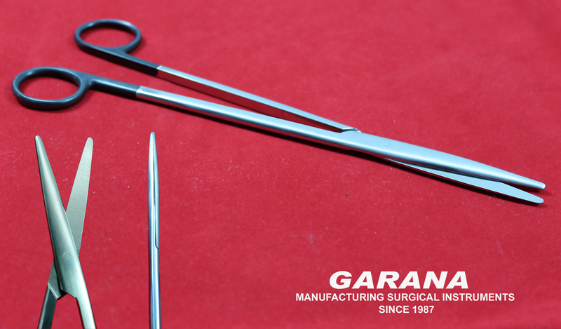 Metzenbaum Scissor Straight 9" Black Rings