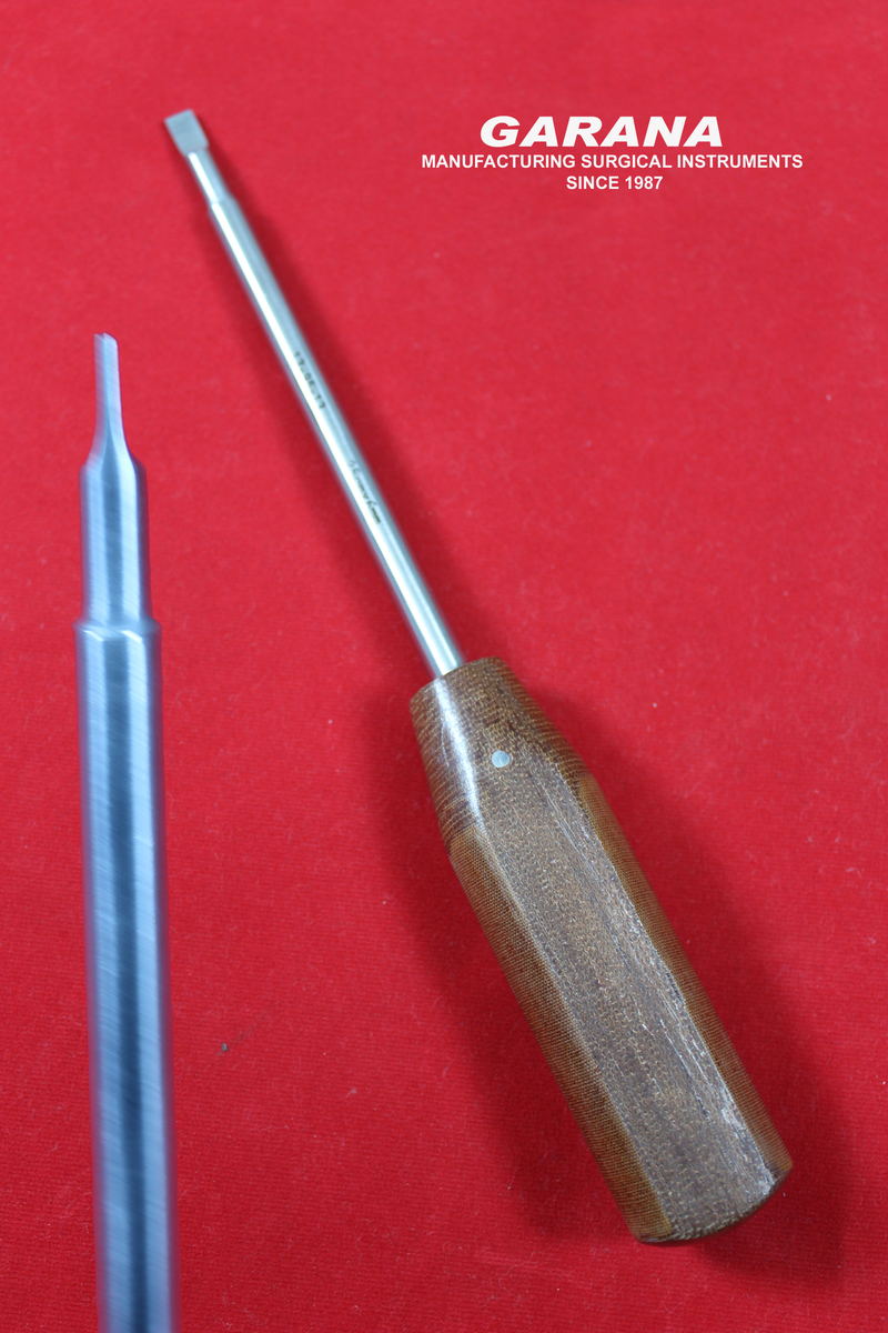 Screwdriver Lane, Overall Length 25 CM, 6MM Wide Tip Fiber Handle Orthopaedics