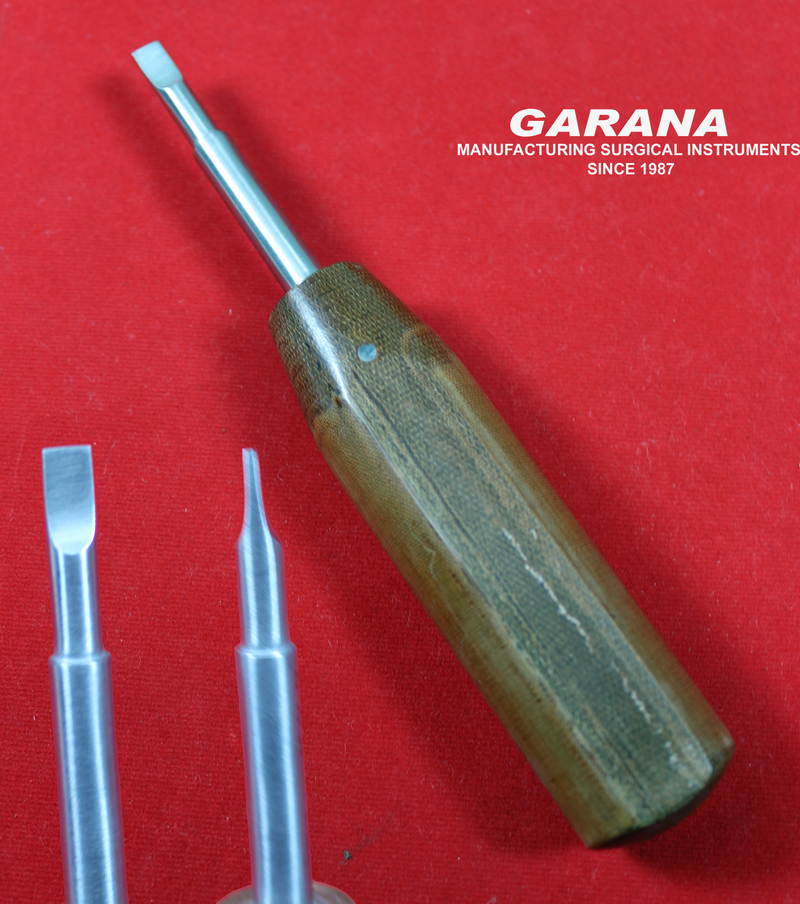 Screw Driver Lane, Overall Length 17 CM, 6MM Wide Tip Fiber Handle Orthopaedics