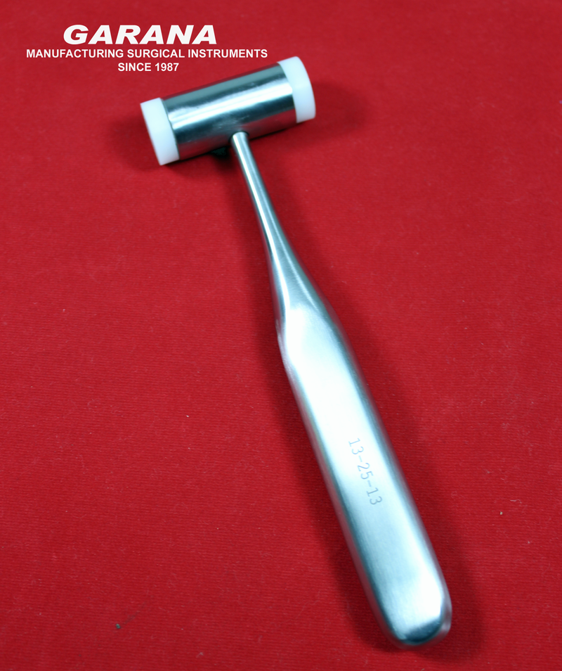 BONE MALLET 7oz with 2 White Nylon replaceable caps orthopedic Instruments