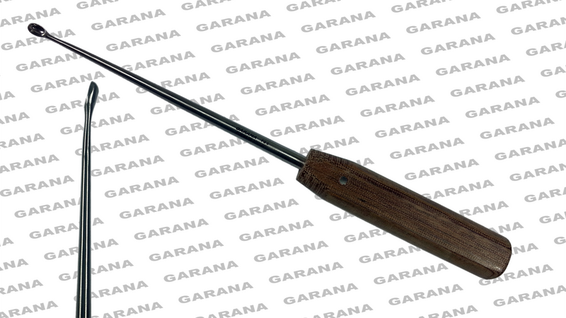 Halle Bone Curette Fiber Handle Backward Straight 5x9 MM FS 0 Orthopedic Surgical Instruments