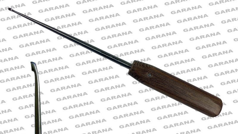 Halle Bone Curette Fiber Handle Forward Straight 3x5 MM FS 0000 Orthopedic Surgical Instruments