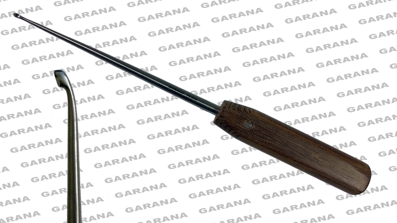 Halle Bone Curette Fiber Handle forward Angled 3x5 MM FS 0000 Orthopedic Surgical Instruments