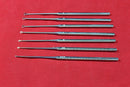 Buck Ear Curette Set of 7 Piece Blunt Point Round handle overall length 6.5"