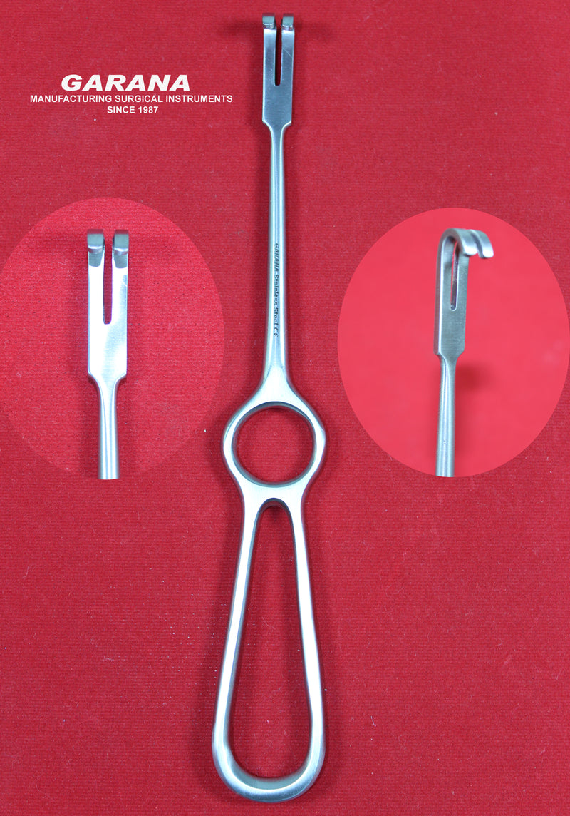 Volkman Retractor Ring Handle 8.5" - 2 Blunt Prongs