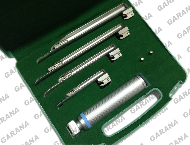 Laryngoscope Set Miller 4 Blades & 1 Handle in Plastic Box
