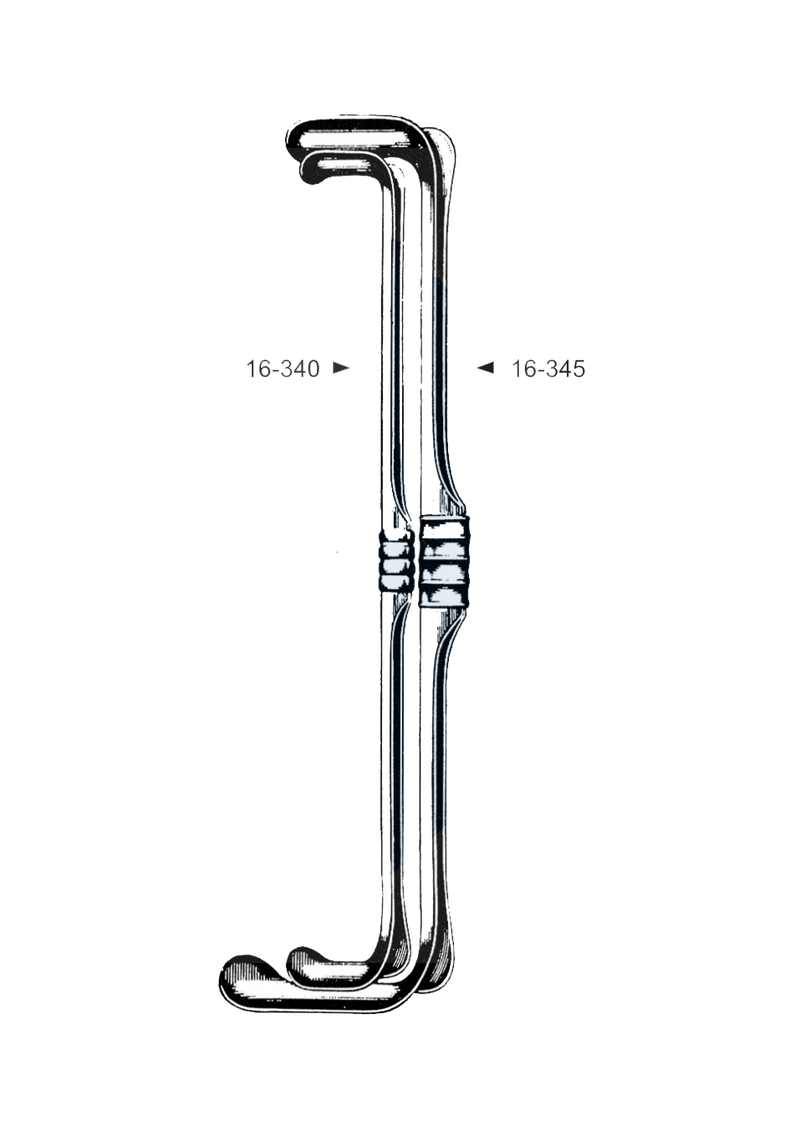 Richardson-Eastman Retractor, 11" (28 cm), Large, 1 3/4" x 2 1/2" (42 mm x 65 mm) And 1 1/2" x 1 3/4" (37 mm x 40 mm) - Garana Industries