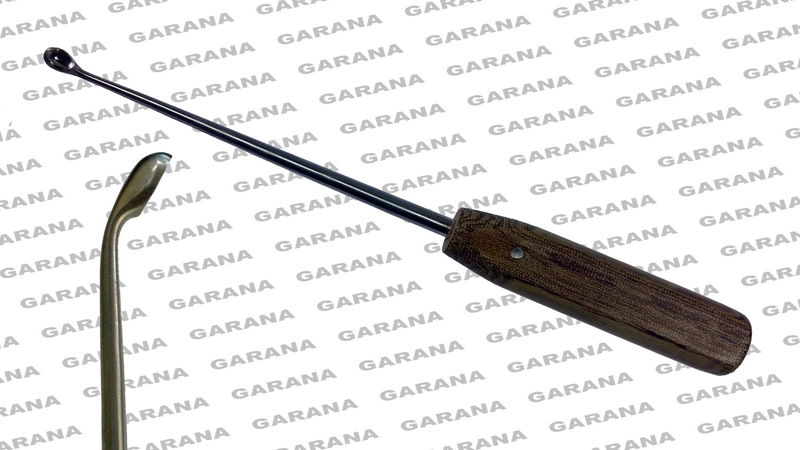 Halle Bone Curette Fiber Handle Backward Angled 7x10 MM BA 2 Orthopedic Surgical Instruments