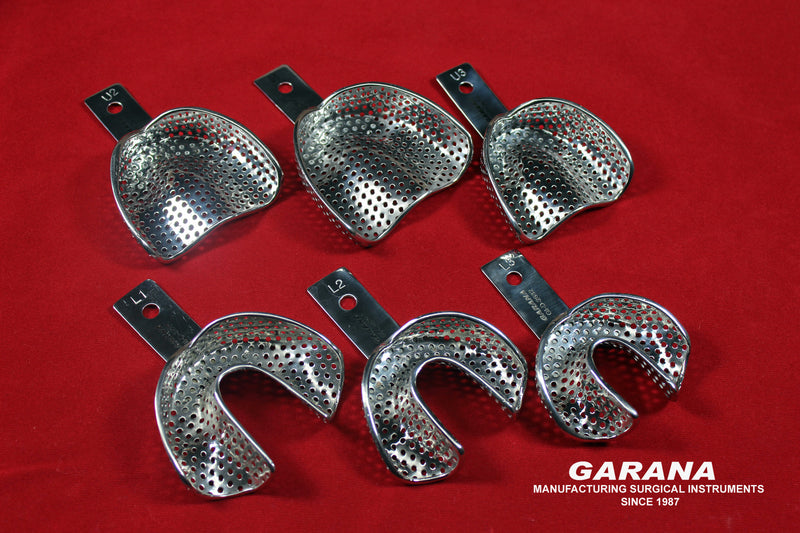 Impression Trays Perforated Set of Six Pieces