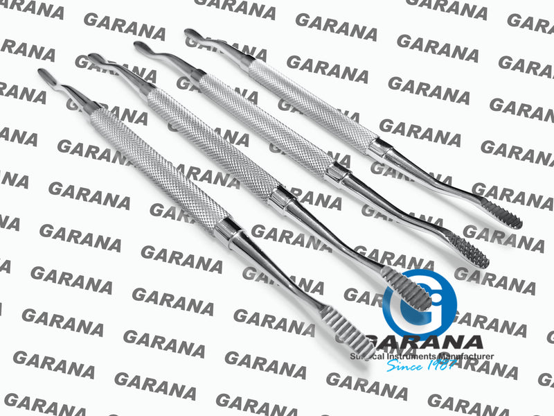 Dental Bone File Set of 4 Pieces (Howard # 12,12A,12CA,POLOKOFF#1)