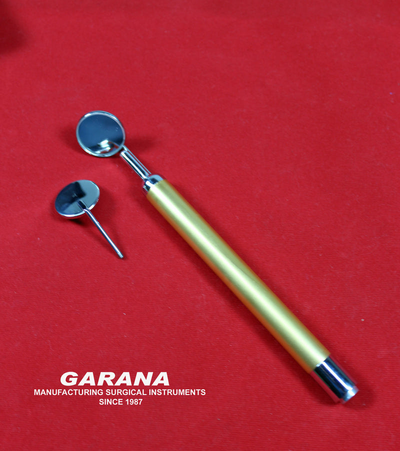 Dental Mirror # 4 & # 5 With Light Packed in Plastic Box