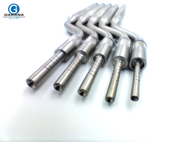Osteotomes with Stoppers Set of 5 Pcs Curved
