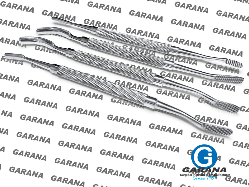 Dental Bone File Set of 4 Pieces (# 10, # 33, Miller # 33, Miller # 64)