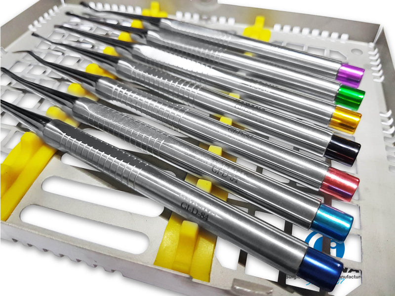 PDL Elevator Set of 7 Pcs Packed In Sterilization Cassette