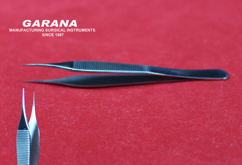 Micro Adson Dressing Forceps Serrated Tips 4.75" Premium Grade